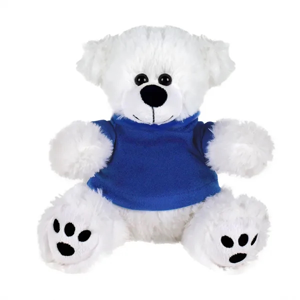 Stuffed teddy bear with embroidered paws and t-shirt.... from ASI 68507 The Magnet Group / Perfect Line