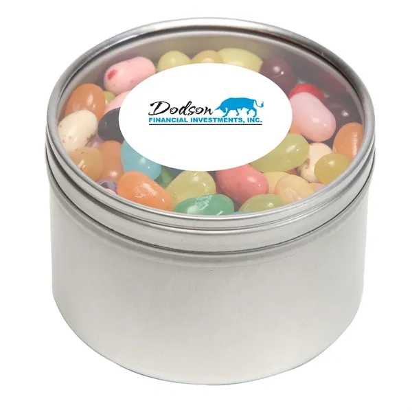 Lifesavers® packed inside a large round window tin with customization options.... from ASI 68507 The Magnet Group / The 1919 Candy Company