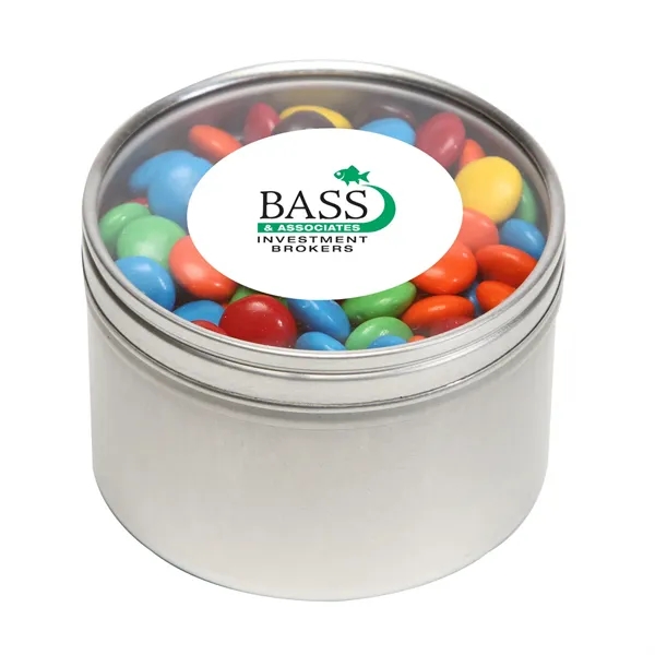 Lifesavers® packed inside a large round window tin with customization options.... from ASI 68507 The Magnet Group / The 1919 Candy Company