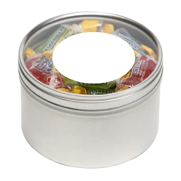 Lifesavers® packed inside a large round window tin with customization options.... from ASI 68507 The Magnet Group / The 1919 Candy Company