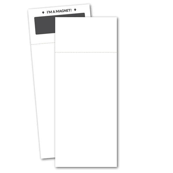 8.5" x 3.5" magnetic stick up perforated card with double-sided 4... from ASI 68507 The Magnet Group / Magnet LLC™