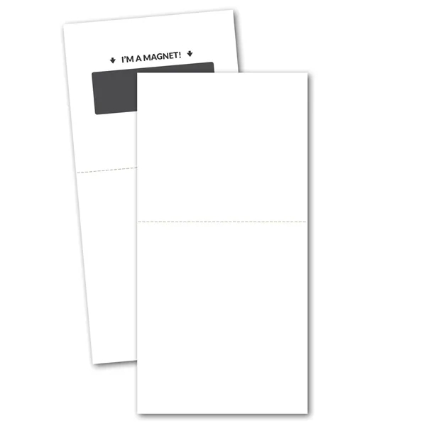 8" x 4" magnetic stick up perforated card with double-sided 4... from ASI 68507 The Magnet Group / Magnet LLC™