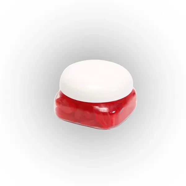 Small snack canister filled with Tootsie Rolls®; includes four color process... from ASI 68507 The Magnet Group / The 1919 Candy Company