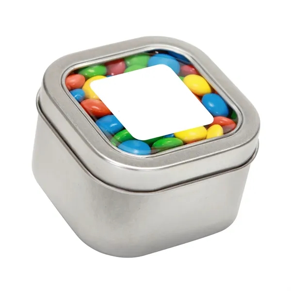 Large Square Window Tin flled with your choice of delicious candy... from ASI 68507 The Magnet Group / The 1919 Candy Company