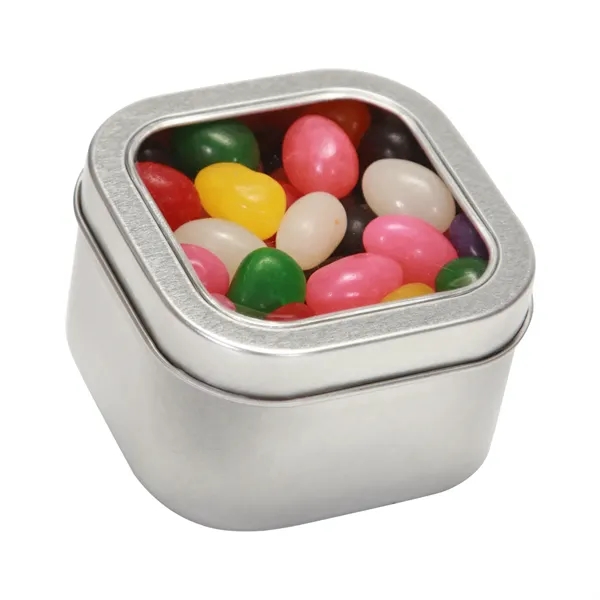 Large Square Window Tin fllled with your choice of delicious candy... from ASI 68507 The Magnet Group / The 1919 Candy Company