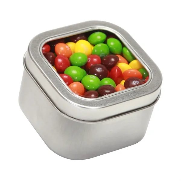 Large Square Window Tin fllled with your choice of delicious candy... from ASI 68507 The Magnet Group / The 1919 Candy Company