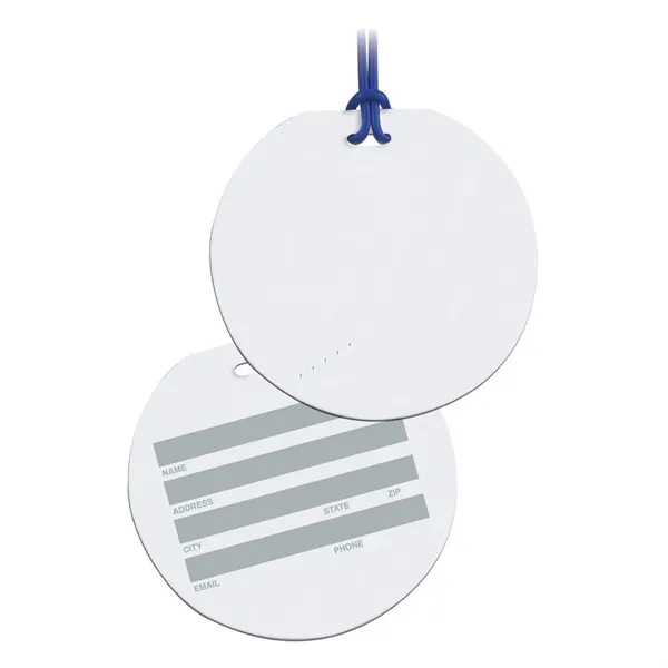 Round bag tag with standard tinted write-on ID surface, standard strap... from ASI 68507 The Magnet Group / Perfect Line