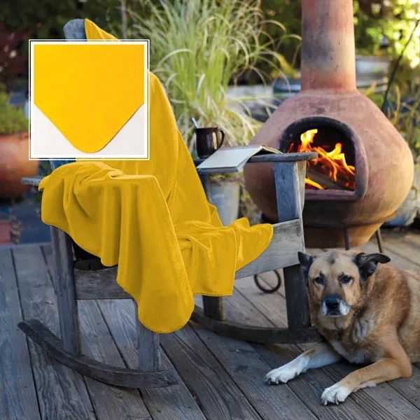 50" x 60" polar fleece blanket with whip stitched edges.... from ASI 68507 The Magnet Group / The Bag Factory®