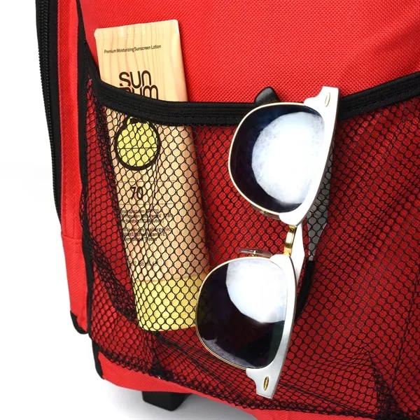 24 can capacity rolling cooler with double inline wheels and telescopic... from ASI 68507 The Magnet Group / The Bag Factory®