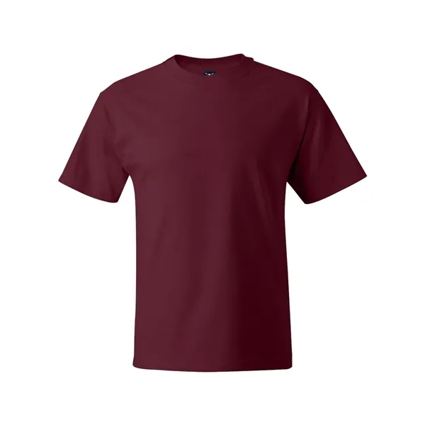 Hanes T-shirt made of 100% ring-spun cotton with double-needle stitching.... from ASI 84358 S&S Activewear