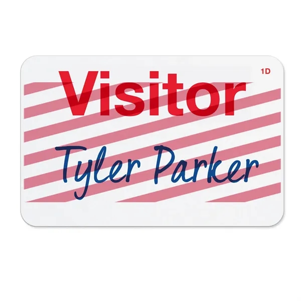 Simple and effective. Single-piece, adhesive-back expiring visitor badges with a choice... from ASI 79898 Promovision / PROMOVISION