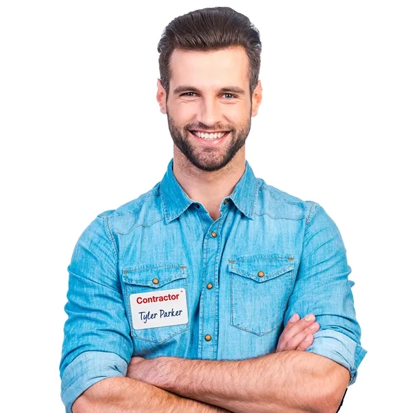 Simple and effective. Single-piece, adhesive-back expiring visitor badges with a choice... from ASI 79898 Promovision / PROMOVISION