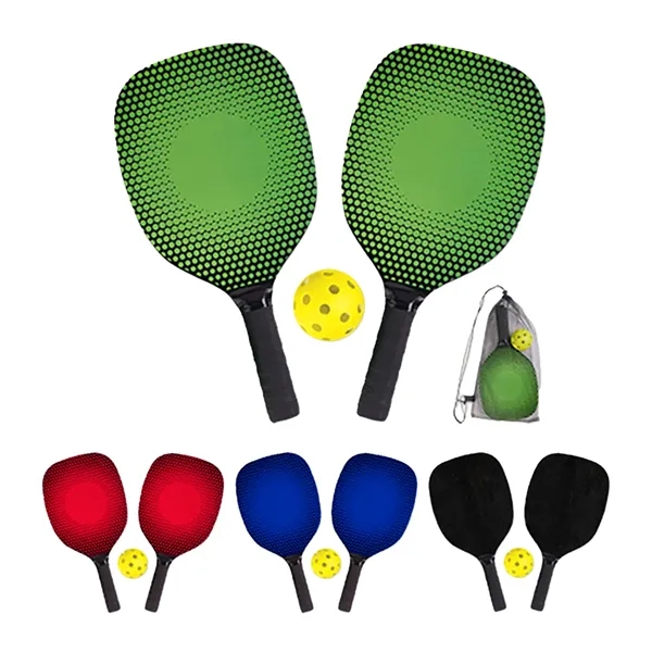 Pickleball paddle kit in a mesh pouch with drawstring closure with... from ASI 37218 Athena Promo (tm)