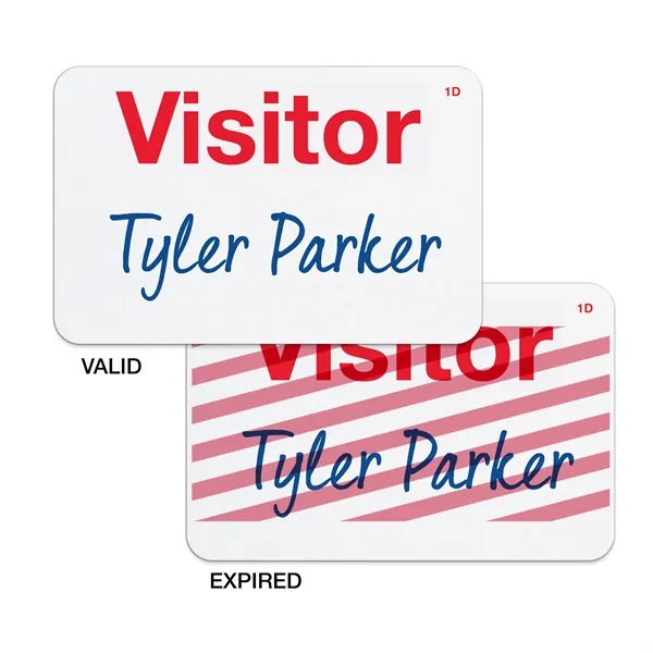Simple and effective. Single-piece, adhesive-back expiring visitor badges with a choice... from ASI 79898 Promovision / PROMOVISION