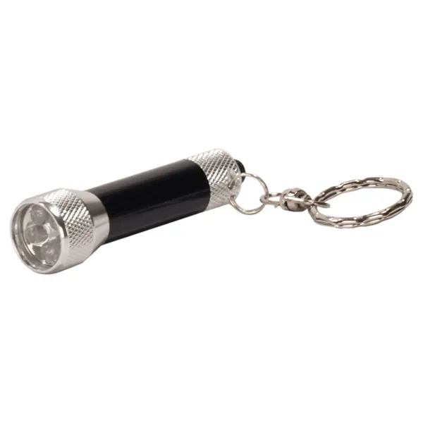 2 3/4" x 3/4" aluminum 5-LED flashlight with split ring keychain.... from ASI 74601 Calico