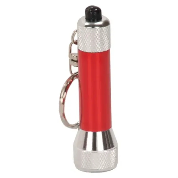 2 3/4" x 3/4" aluminum 5-LED flashlight with split ring keychain.... from ASI 74601 Calico