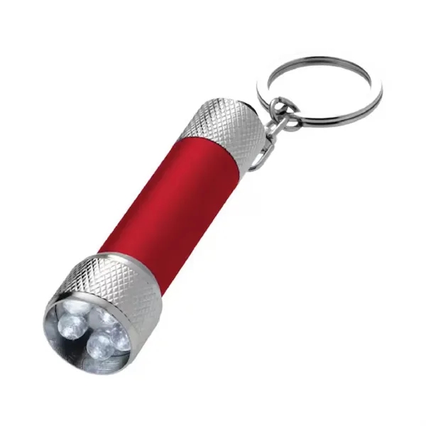 2 3/4" x 3/4" aluminum 5-LED flashlight with split ring keychain.... from ASI 74601 Calico