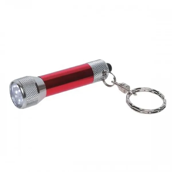2 3/4" x 3/4" aluminum 5-LED flashlight with split ring keychain.... from ASI 74601 Calico