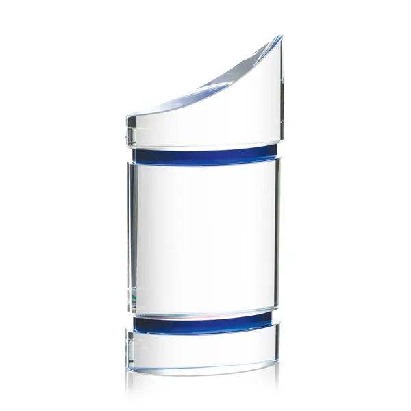 Magnificent Optical Crystal award with curved front and Blue Optical Crystal... from ASI 84592 St Regis Group / St Regis