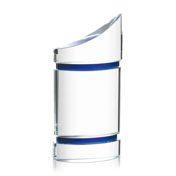 Magnificent Optical Crystal award with curved front and Blue Optical Crystal... from ASI 84592 St Regis Group / St Regis