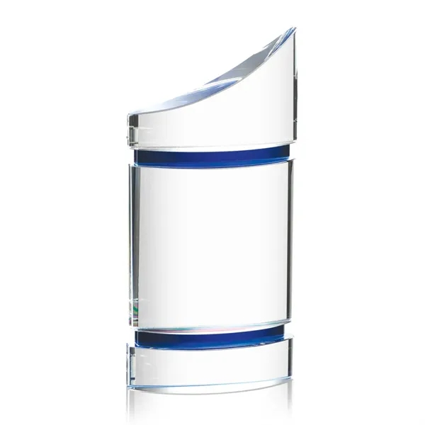 Magnificent Optical Crystal award with curved front and Blue Optical Crystal... from ASI 84592 St Regis Group / St Regis