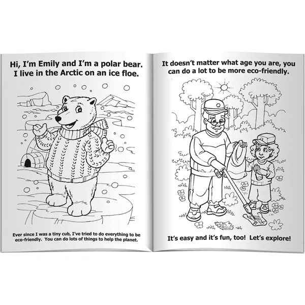 Coloring Book - Eco-Friendly Polar Bear... from ASI 54100 Fields Manufacturing Inc / Better Life Line