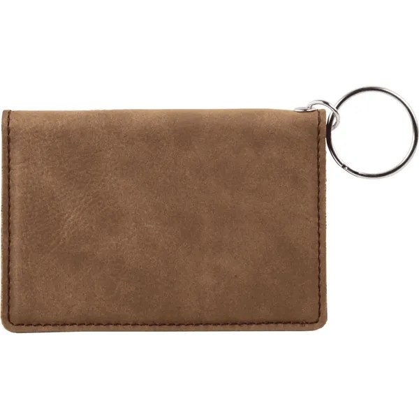 4 1/4" x 3" x 1/2" leatherette keychain ID holder that's... from ASI 74601 Calico