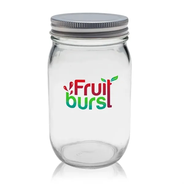 16 oz. canning Mason jar with secure aluminum lid, measuring 5.25"H... from ASI 39552 BEL Promo