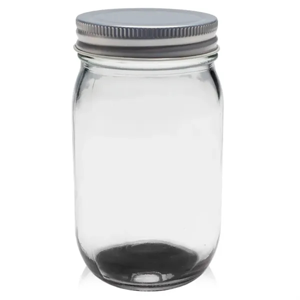16 oz. canning Mason jar with secure aluminum lid, measuring 5.25"H... from ASI 39552 BEL Promo