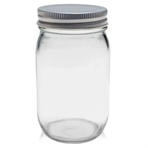 16 oz. canning Mason jar with secure aluminum lid, measuring 5.25"H... from ASI 39552 BEL Promo