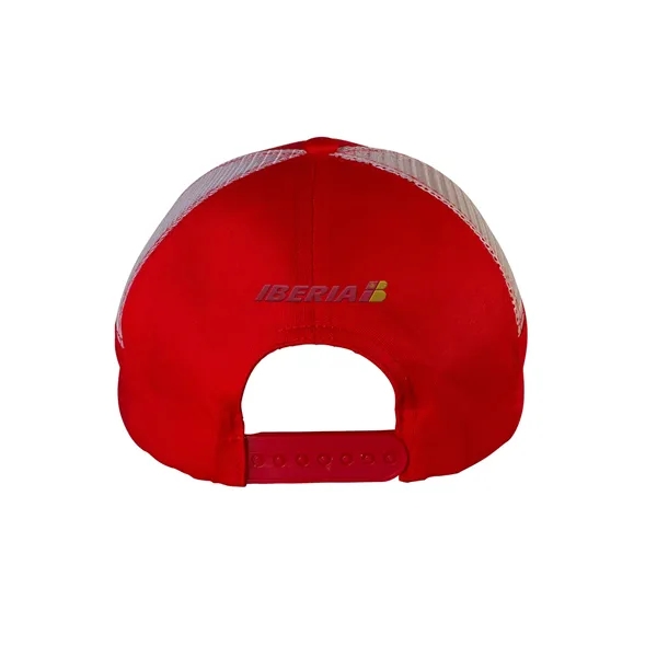Cotton and polyester mesh five-panel half-mesh cap.... from ASI 79530 Prime Line