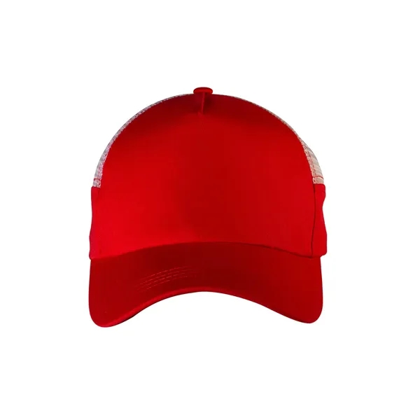 Cotton and polyester mesh five-panel half-mesh cap.... from ASI 79530 Prime Line
