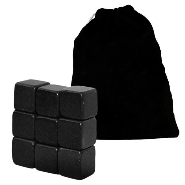 9 Piece Whiskey Ice Cubes Set with Pouch... from ASI 40544 Binaco