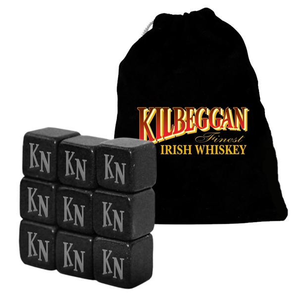 9 Piece Whiskey Ice Cubes Set with Pouch... from ASI 40544 Binaco