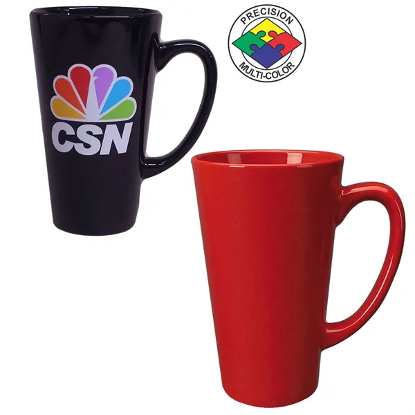 16oz Vitrified Cafe Latte Mug, spot color... from ASI 80093 Pyrographics / Pyrographics Line