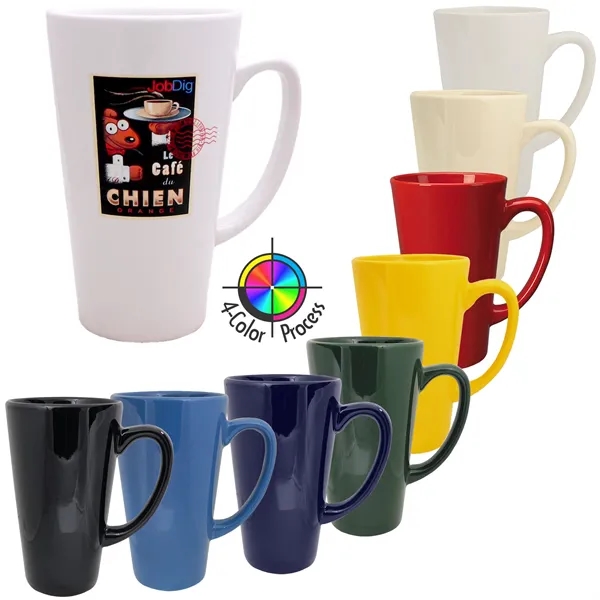 16oz Vitrified Cafe Latte Mug, four color... from ASI 80093 Pyrographics / Pyrographics Line