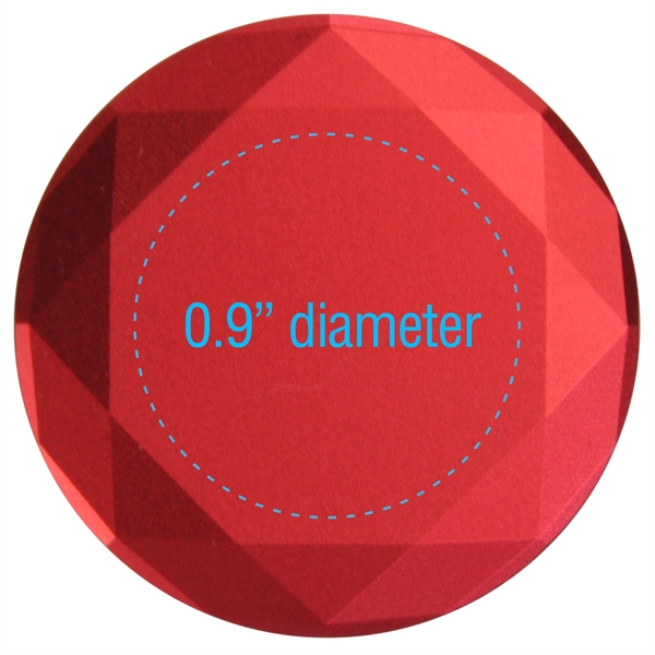 Diamond metal PopGrip, Engraved logo, Vibrant gemstone colors... from ASI 62124 iClick, Inc. / iClick®