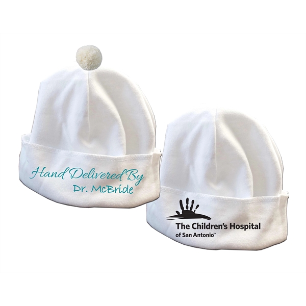 Infant's white knit cap made of 100% cotton.... from ASI 88310 Southeast Plastics / SE Line/SE Little Line
