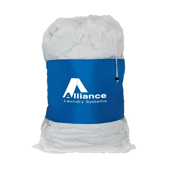 Polyester and mesh laundry bag with drawstring closure and large center... from ASI 79530 Prime Line