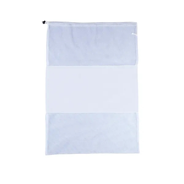 Polyester and mesh laundry bag with drawstring closure and large center... from ASI 79530 Prime Line