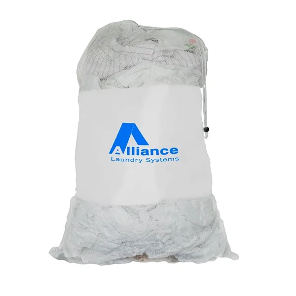 Polyester and mesh laundry bag with drawstring closure and large center... from ASI 79530 Prime Line