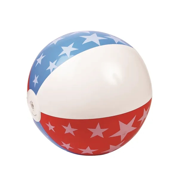 16" USA-themed beach ball with printed stars and red, white and... from ASI 79530 Prime Line