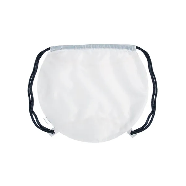 Baseball themed drawstring backpack with adjustable soft black nylon shoulder strap... from ASI 79530 Prime Line