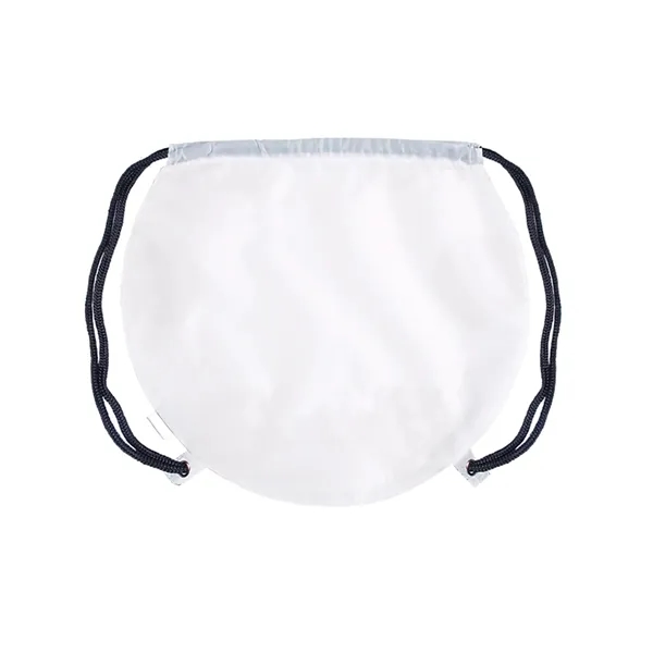 Soccer themed drawstring backpack with adjustable soft black nylon shoulder strap... from ASI 79530 Prime Line