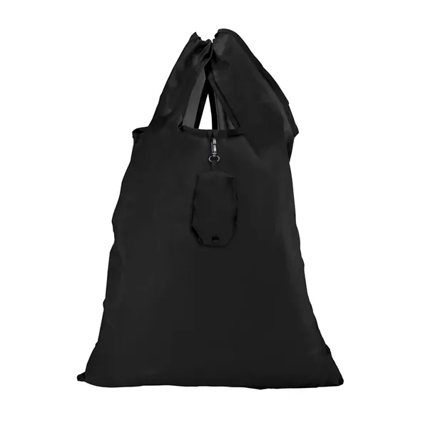 Reusable polyester grocery bag that folds into a storage pouch when... from ASI 79530 Prime Line