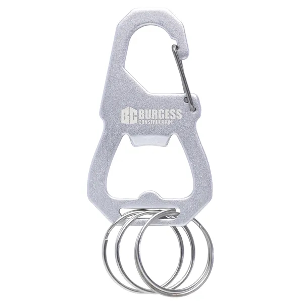 3 Keyring Carabiner with Bottle Opener... from ASI 40480 Koozie Group