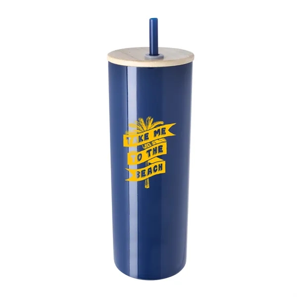 Double-Wall Stainless Steel Tumbler with Bamboo Lid and S...... from ASI 40480 Koozie Group