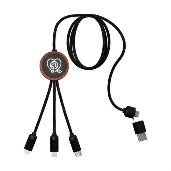 Bamboo 5-in-1 Charging Cable with Light-Up Logo... from ASI 40480 Koozie Group