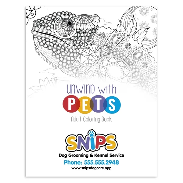 Good Value™ Unwind with Pets Adult Coloring Book... from ASI 40480 Koozie Group