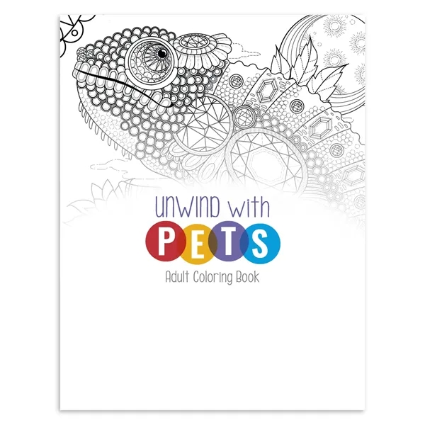 Good Value™ Unwind with Pets Adult Coloring Book... from ASI 40480 Koozie Group